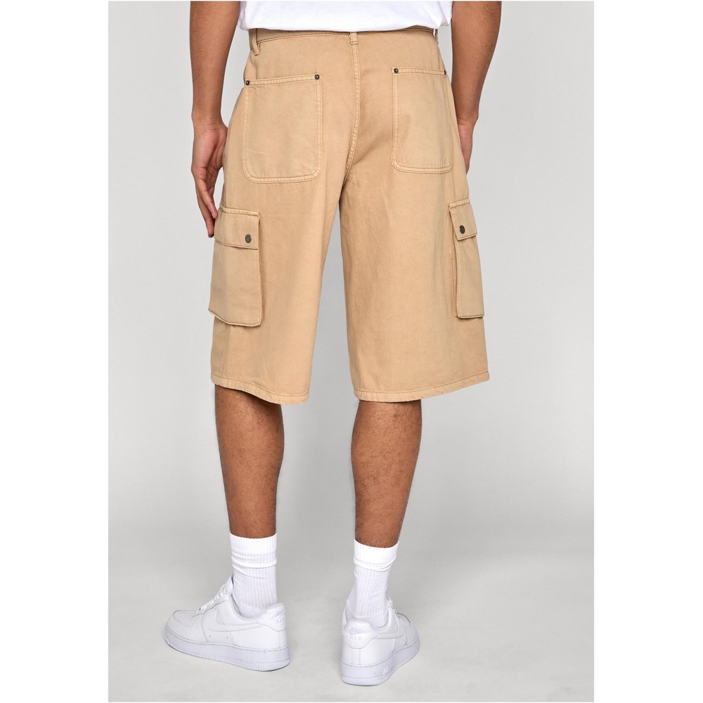 Urban Classics - Washed Workwear Cargo Shorts - Beige